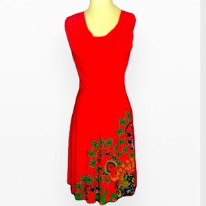 Desigual Embroidery Midi Dress
